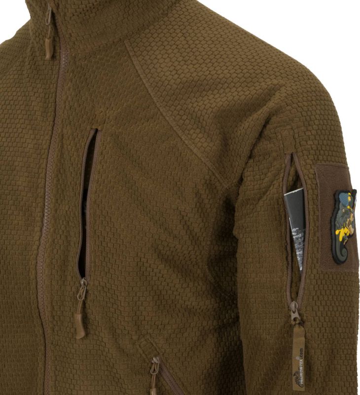 HELIKON Bunda Alpha Tactical Grid fleece - olivová (BL-ALT-FG-02)