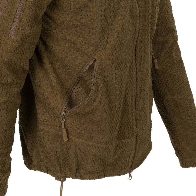 HELIKON Bunda Alpha Tactical Grid fleece - olivová (BL-ALT-FG-02)