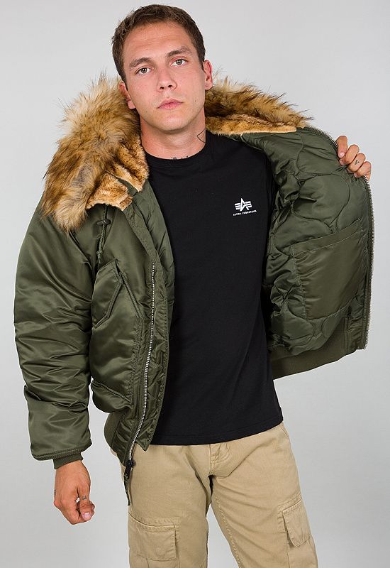 ALPHA INDUSTRIES Bunda 45p Hooded Custom - tmavo zelená (113145/257)