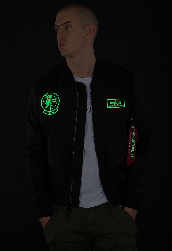 ALPHA INDUSTRIES Bunda MA-1 TT Glow In The Dark - čierna (116102/03)