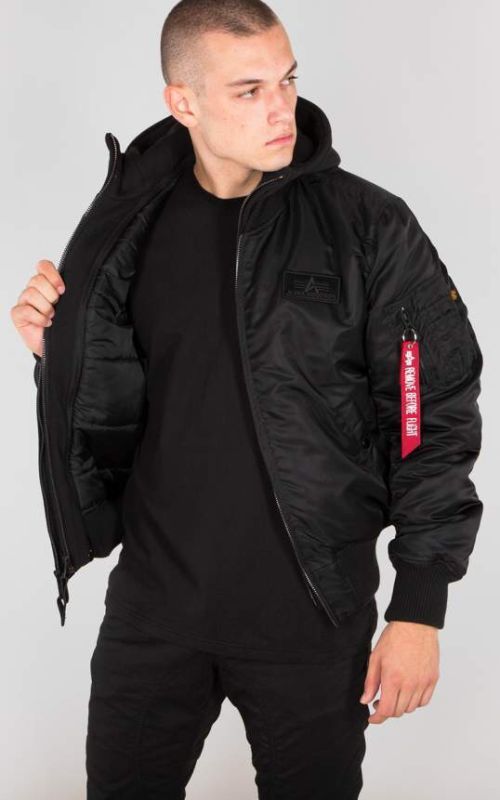 ALPHA INDUSTRIES Bunda MA-1 D-Tec SE - čierna/reflex čierna (133104/285)