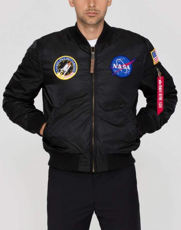 ALPHA INDUSTRIES Bunda MA-1 VF NASA - čierna (166107/03)