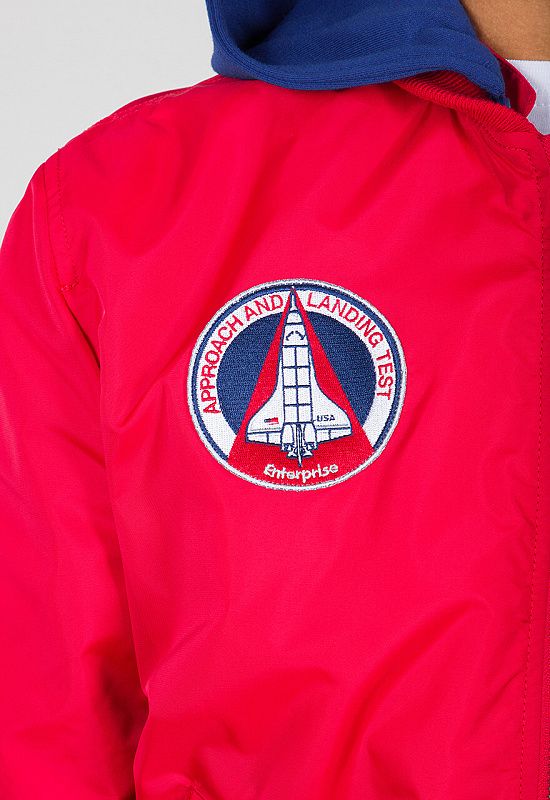 ALPHA INDUSTRIES Bunda MA-1 TT Hood NASA - speed red (126107/328)