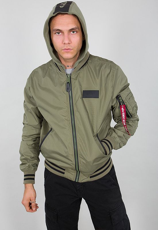 ALPHA INDUSTRIES Bunda MA-1 TT Hood Defense - olivová (126108/11)