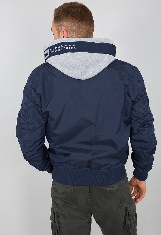 ALPHA INDUSTRIES Bunda MA-1 TT Hood Custom - new navy (126117/435)