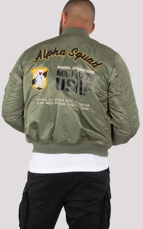 ALPHA INDUSTRIES Bunda MA-1 VF CUSTOM - sage green (188109/01)