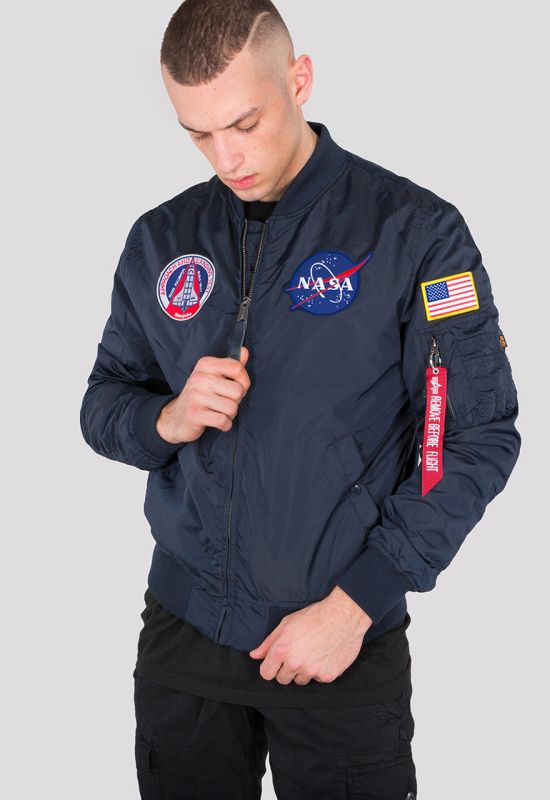 ALPHA INDUSTRIES Bunda MA-1 TT NASA Reversible II - modrá (186101/07)