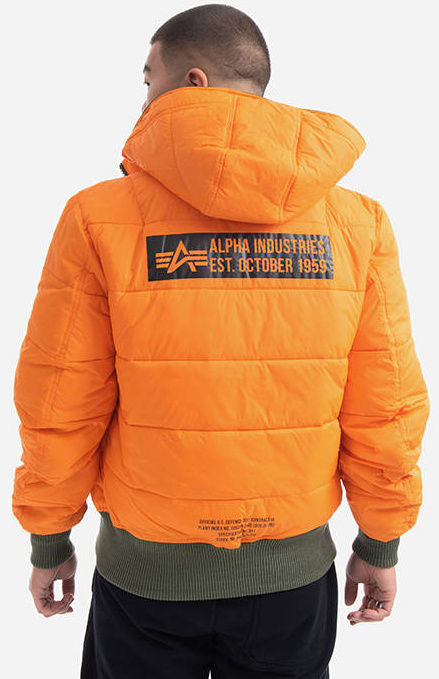 ALPHA INDUSTRIES Bunda Hooded Puffer FD Rev. - sage / orange (198117/228)