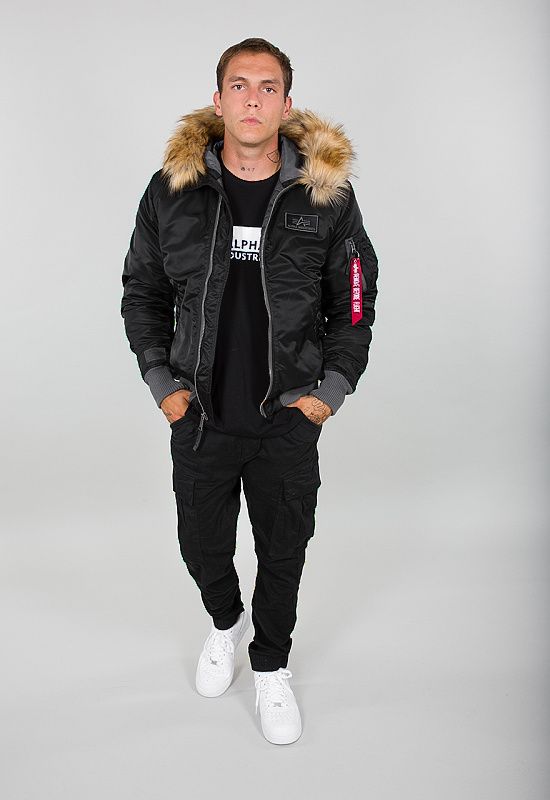 ALPHA INDUSTRIES Bunda MA-1 Hooded CW - čierna (198118/03)