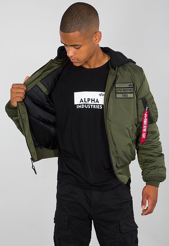 ALPHA INDUSTRIES Bunda MA-1 Zip Hood CBTT - tmavo zelená (198119/257)