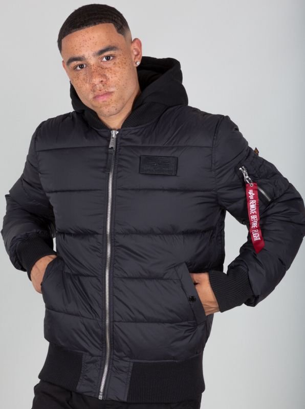 ALPHA INDUSTRIES Bunda MA-1 ZH Back Print Puffer FD - čierna (118107/03)