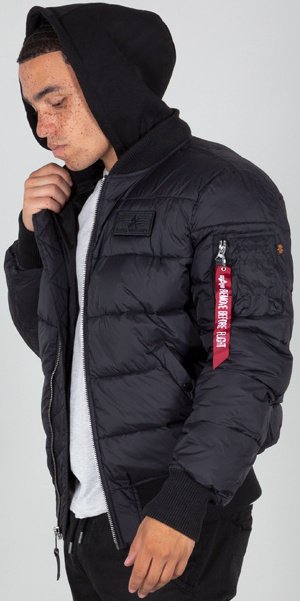 ALPHA INDUSTRIES Bunda MA-1 ZH Back Print Puffer FD - čierna (118107/03)