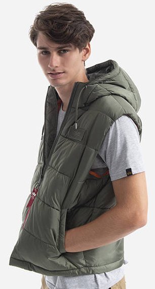 ALPHA INDUSTRIES Vesta Hooded Puffer Vest FD - sage green (118110/01)