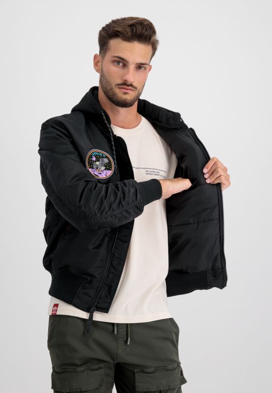 ALPHA INDUSTRIES Bunda MA-1 VF Hood Dark Side - čierna (108108/03)