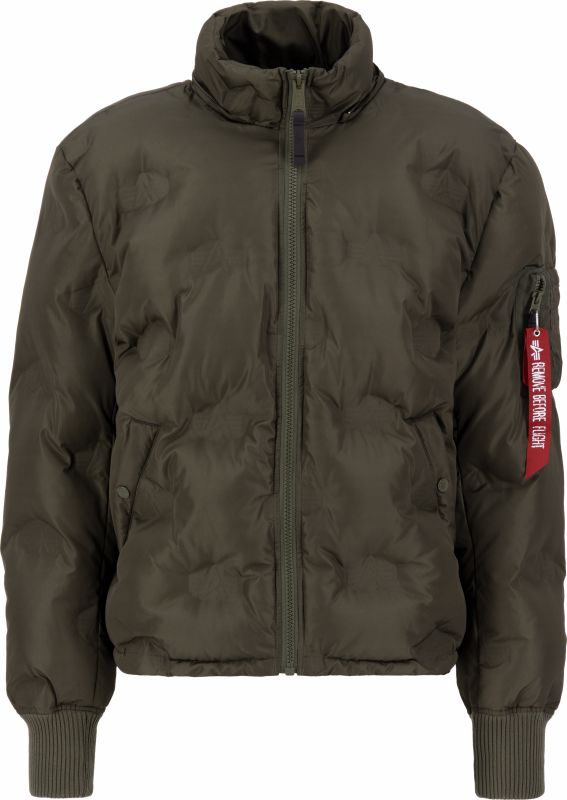 ALPHA INDUSTRIES Bunda Hooded Logo Puffer - dark olive (108107/142)