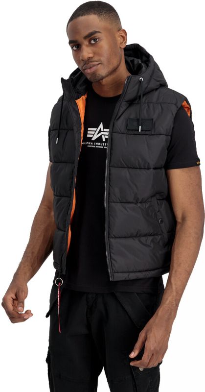 ALPHA INDUSTRIES Bunda Hooded Puffer Vest FD - čierna (118110/03)