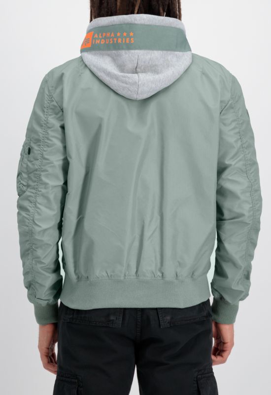 ALPHA INDUSTRIES Bunda MA-1 TT Hood Custom - dusty green (126117/680)