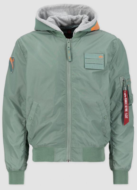 ALPHA INDUSTRIES Bunda MA-1 TT Hood Custom - dusty green (126117/680)