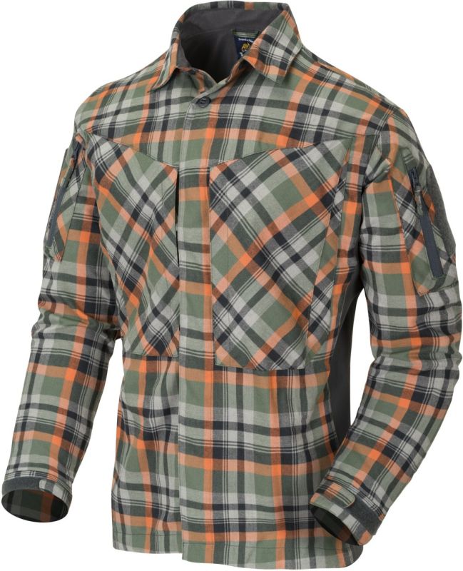 HELIKON Flanelová košela MBDU - timber olive plaid (KO-MBD-PO-PF)