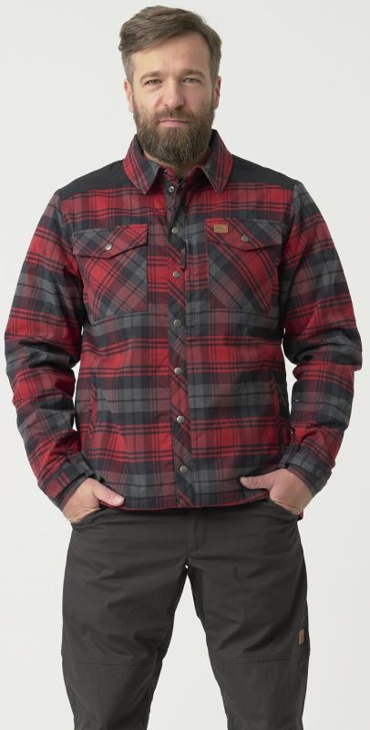 HELIKON Košela Winter Warden - slate crimson plaid (KO-WWS-PB-PJ)