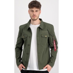 ALPHA INDUSTRIES Blúza Alpha Overshirt - dark olive (108123/142)