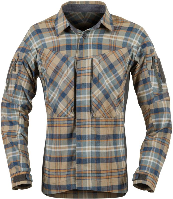 HELIKON Flanelová košela MBDU - timber olive plaid (KO-MBD-PO-PF)