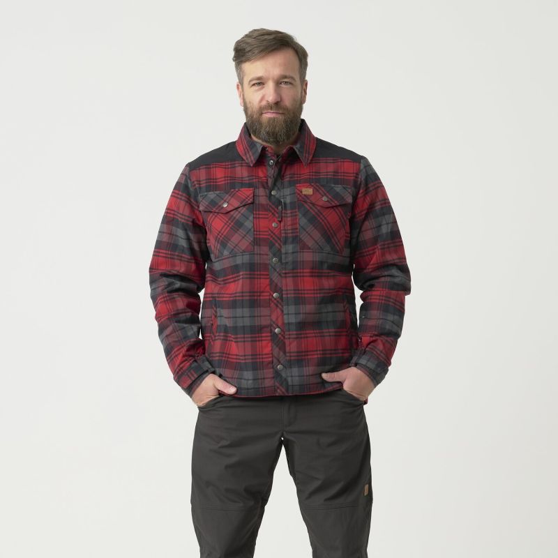 HELIKON Košela Winter Warden - slate crimson plaid (KO-WWS-PB-PJ)