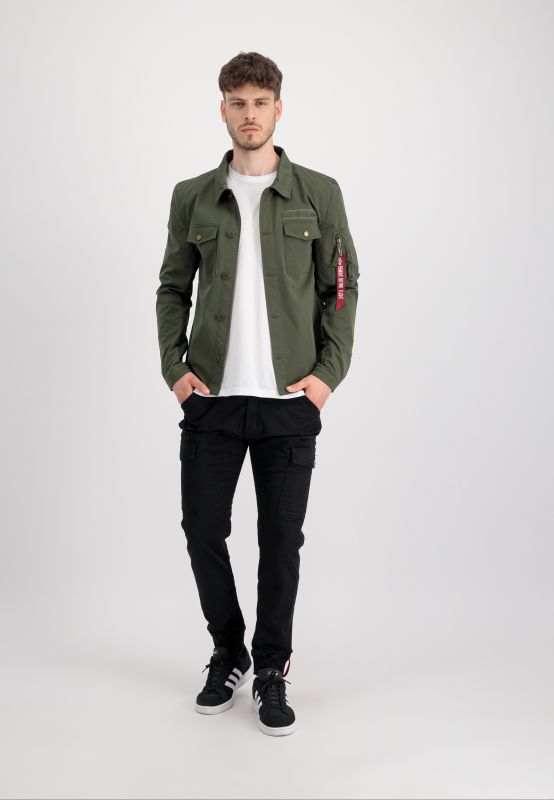 ALPHA INDUSTRIES Blúza Alpha Overshirt - dark olive (108123/142)