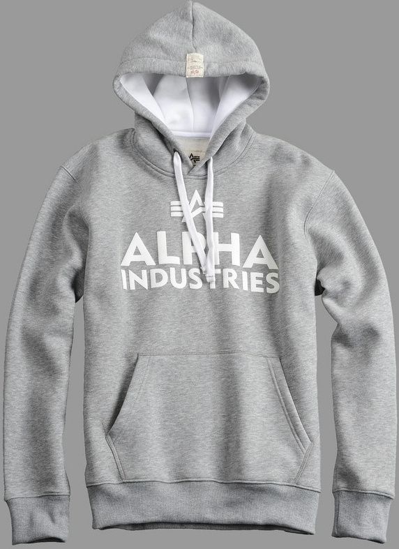 ALPHA INDUSTRIES Mikina Foam Print Hoody - šedá (143302/17)