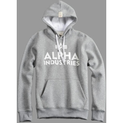 ALPHA INDUSTRIES Mikina Foam Print Hoody - šedá (143302/17)