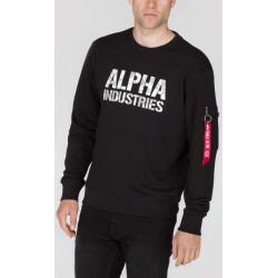 ALPHA INDUSTRIES Mikina Camo Print Sweat - čierna/biely nápis (176301/95)