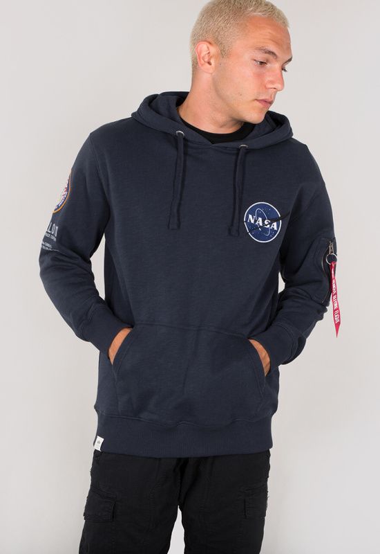 ALPHA INDUSTRIES Mikina Apollo 11 Hoody - modrá (188310/07)