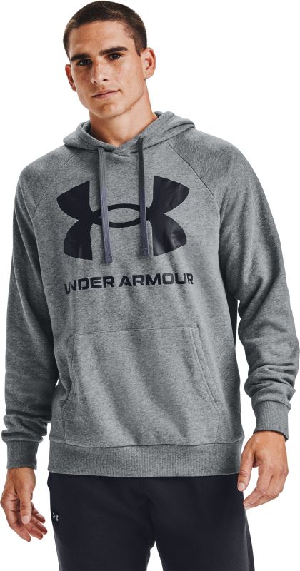 UNDER ARMOUR Mikina Rival Fleece Big Logo HD - šedá (1357093-012)