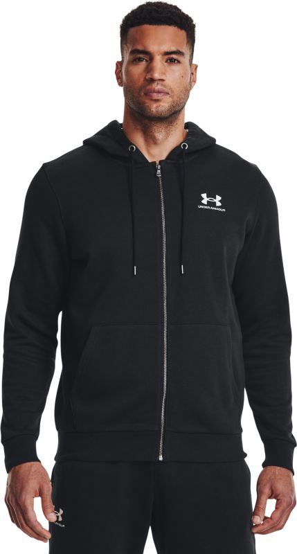 UNDER ARMOUR Mikina Essential Fleece FZ Hood - čierna (1373881-001)