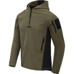 HELIKON Mikina s kapucňou Range Hoodie - TopCool - olive green / black (BL-BRH-TC-0201A)