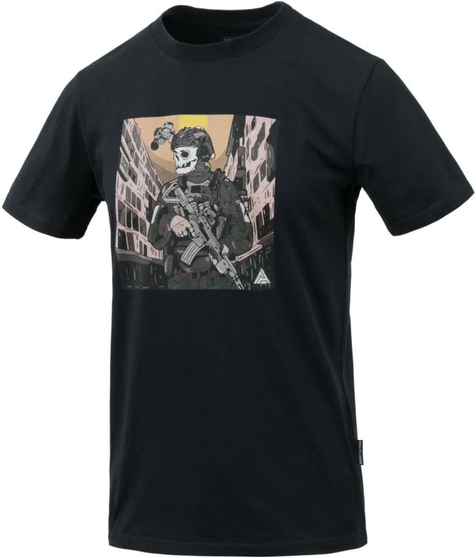 DIRECT ACTION Tričko Skeleton - black (TS-SKTN-CTN-BLK)