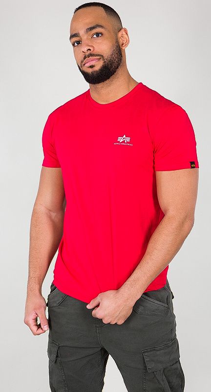 ALPHA INDUSTRIES Tričko BASIC T Small Logo - speed red (188505/328)