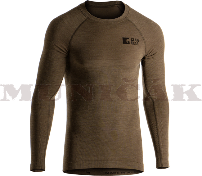 CLAW GEAR Tričko s dlhým rukávom Merino Seamless - stonegrey olive (39174)