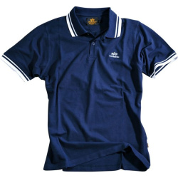 ALPHA INDUSTRIES Tričko Twin Stripe Polo II - navy (166602/98)