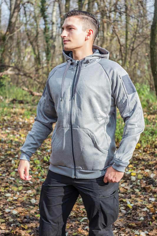 HELIKON Mikina s kapucňou Urban Tactical Hoodie - šedá (BL-UHF-PO-M3)