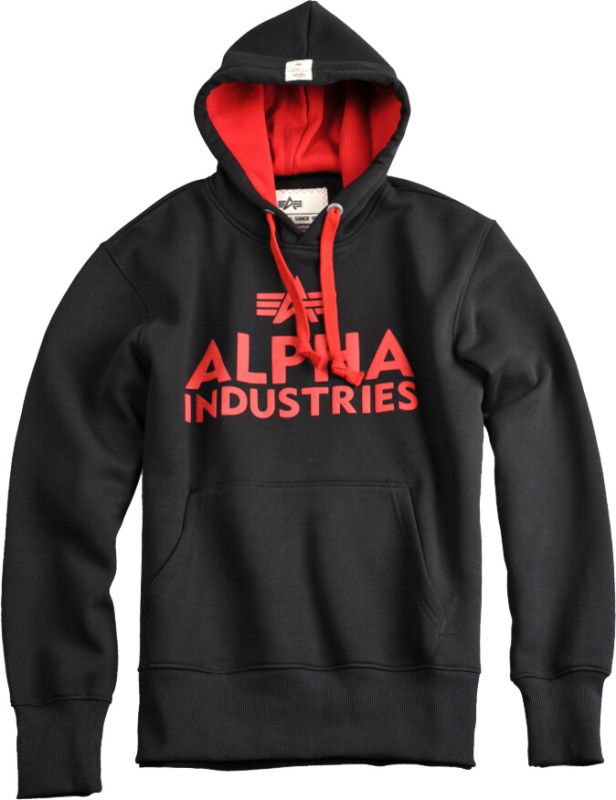 ALPHA INDUSTRIES Mikina Foam Print Hoody - čierna (143302/03)