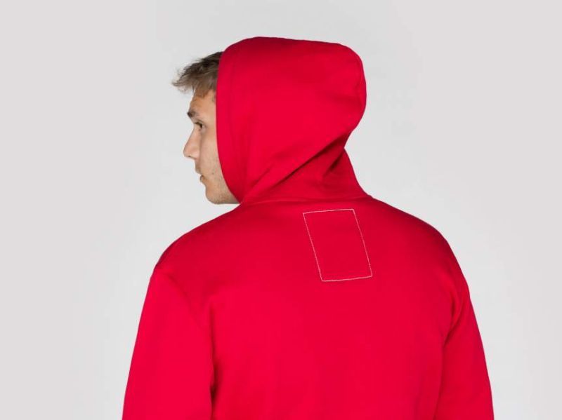 ALPHA INDUSTRIES Mikina Foam Print Hoody - speed red (143302/328)