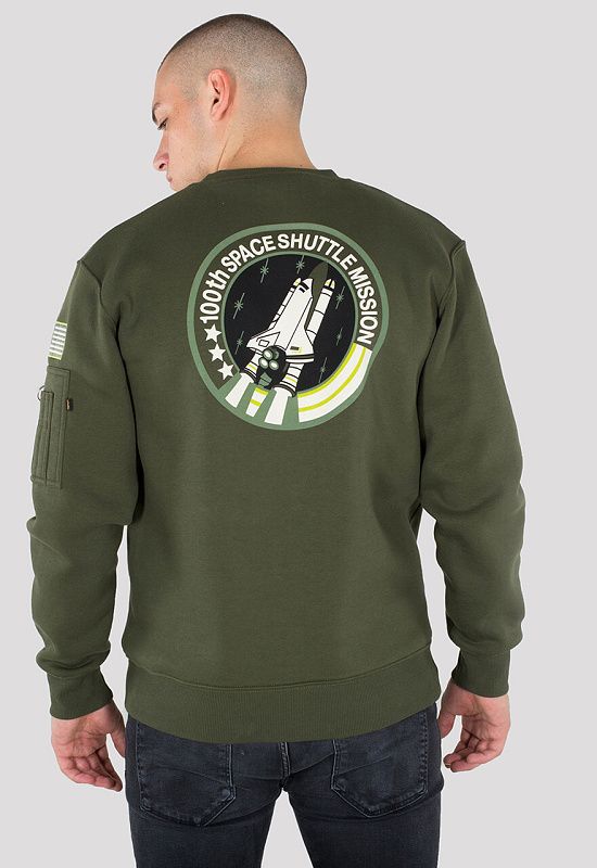 ALPHA INDUSTRIES Mikina Space Shuttle Sweater - dark green (178307/257)