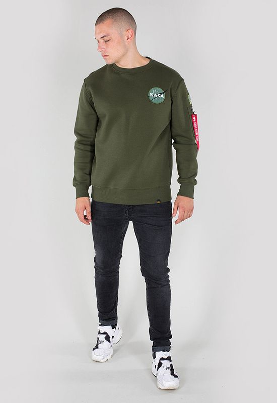 ALPHA INDUSTRIES Mikina Space Shuttle Sweater - dark green (178307/257)