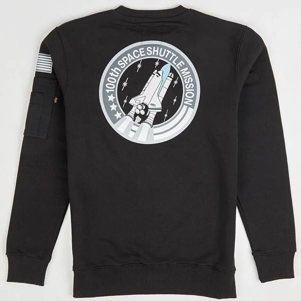 ALPHA INDUSTRIES Mikina Space Shuttle Sweater - čierna (178307/03)