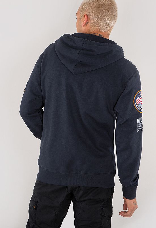 ALPHA INDUSTRIES Mikina Apollo 11 Hoody - modrá (188310/07)