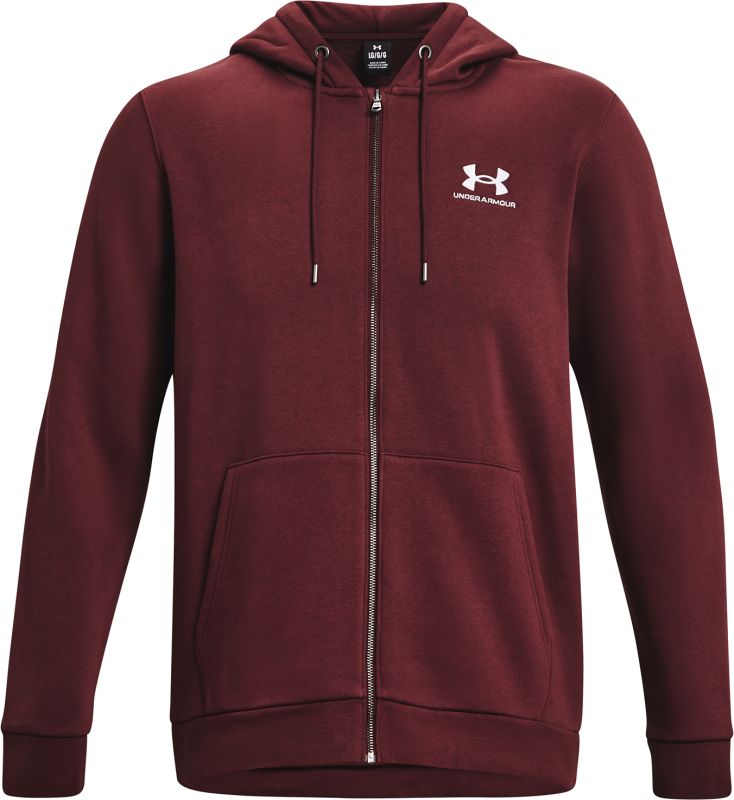 UNDER ARMOUR Mikina Essential Fleece FZ Hood - červená (1373881-690)