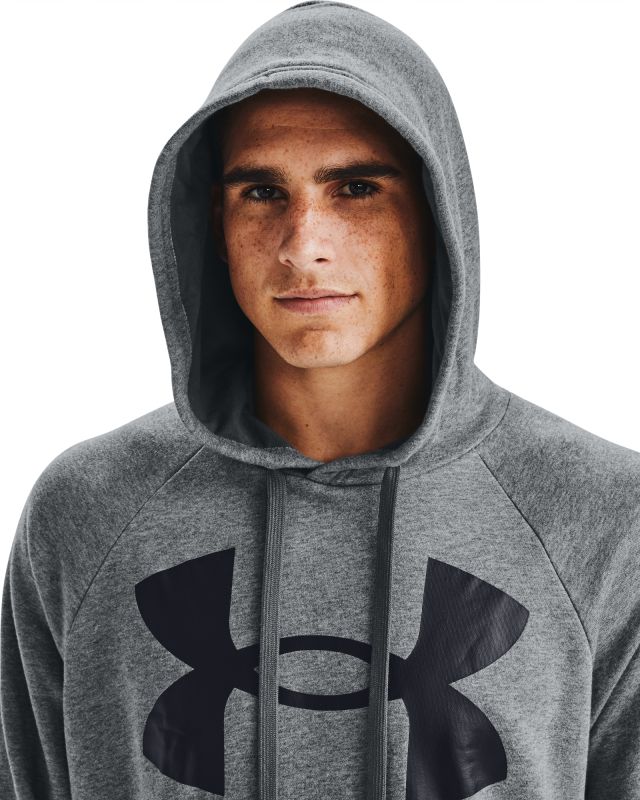 UNDER ARMOUR Mikina Rival Fleece Big Logo HD - šedá (1357093-012)