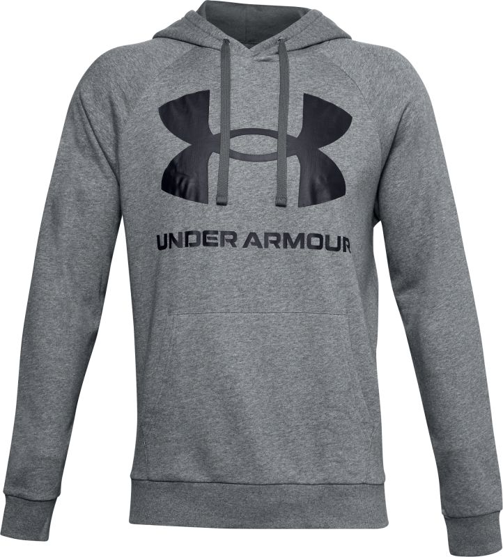 UNDER ARMOUR Mikina Rival Fleece Big Logo HD - šedá (1357093-012)