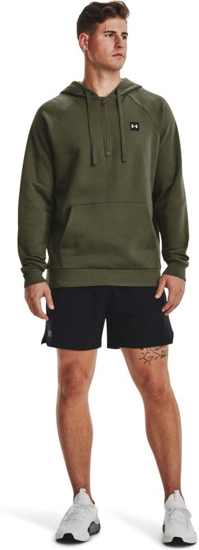 UNDER ARMOUR Mikina Rival Fleece 1/2 Zip HD - zelená (1373371-390)